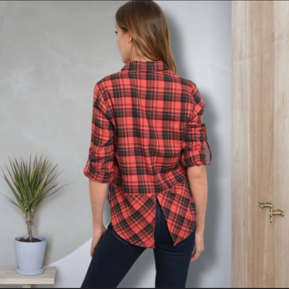 Red Checkered Top - Picture 2 of 2